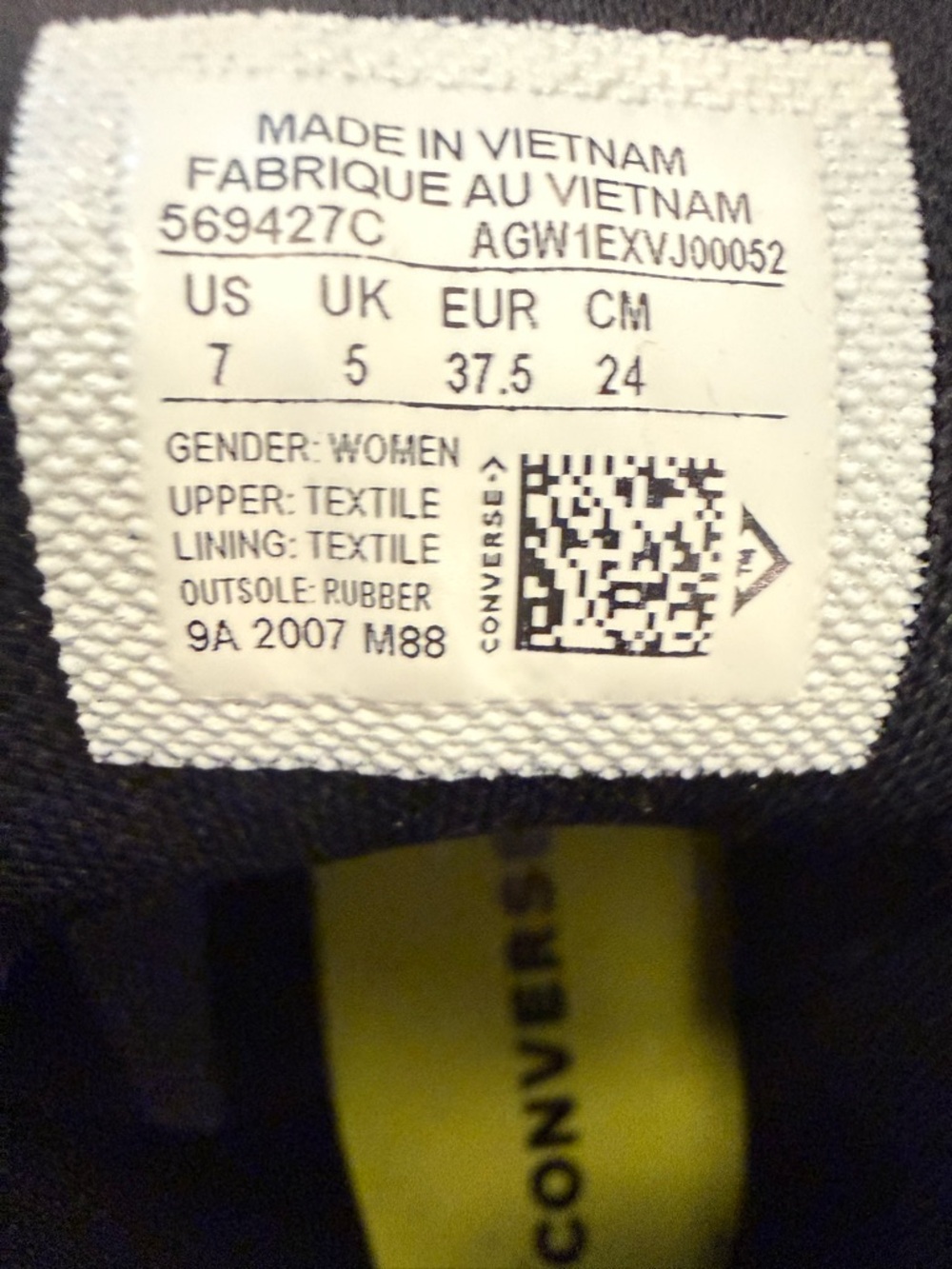 Converse Black Glitter High Top Sneakers - Picture 10 of 10